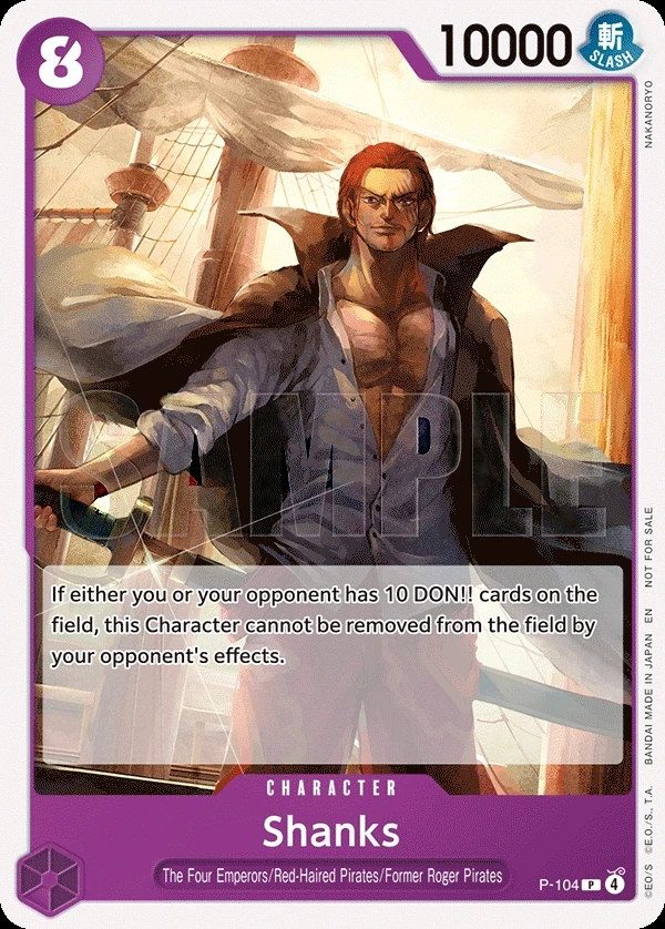 Shanks (P-104_p1) Alt Art One Piece card