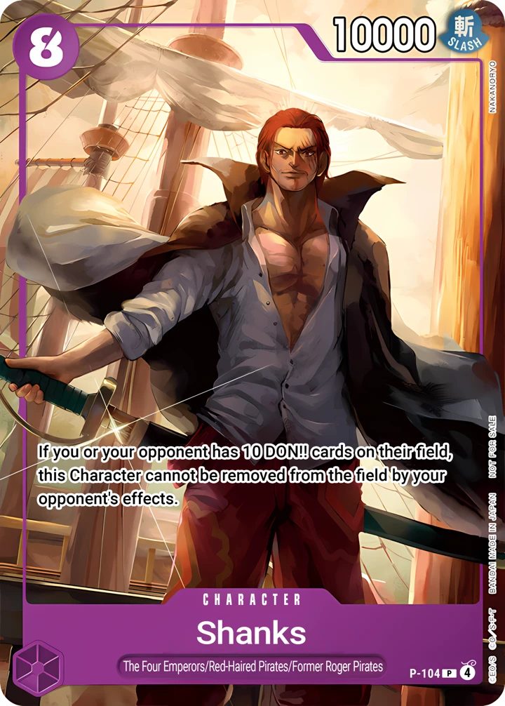 Shanks (P-104_p2) Alt Art One Piece card
