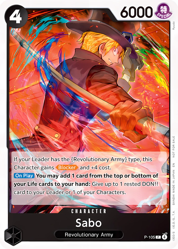 Sabo (P-105) One Piece card