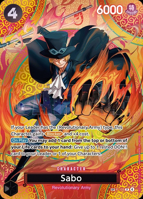 Sabo (P-105_p1) SP One Piece card