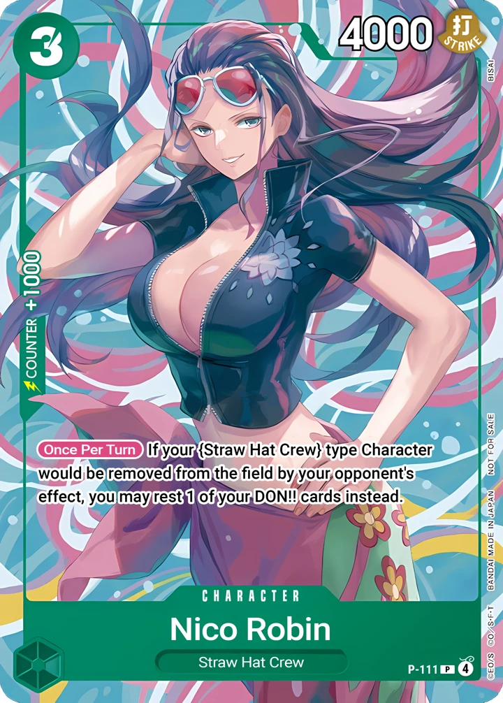 Nico Robin (P-111_p1) Alt Art One Piece card