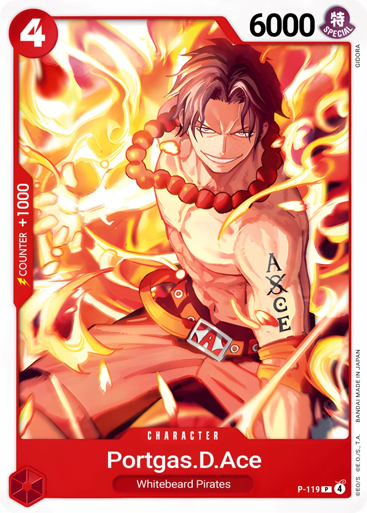 Portgas.D.Ace (P-119) One Piece card