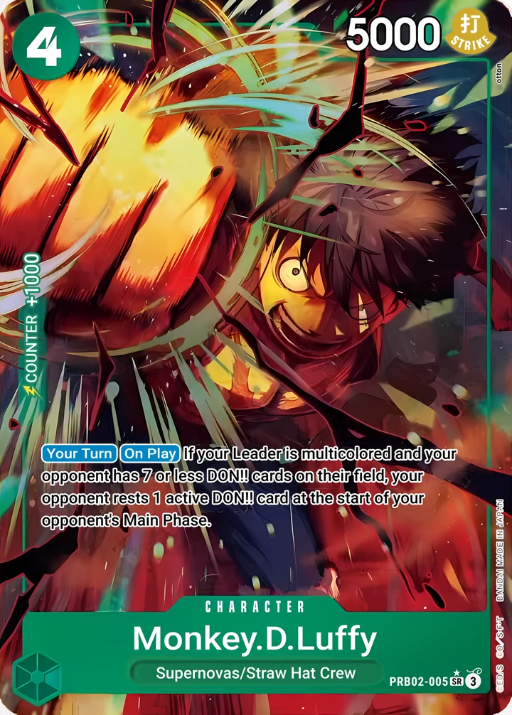 Monkey.D.Luffy (PRB02-005_p1) Alt Art One Piece card