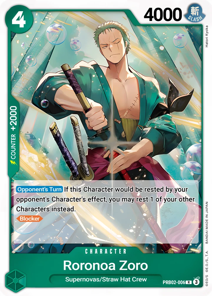 Roronoa Zoro (PRB02-006) One Piece card