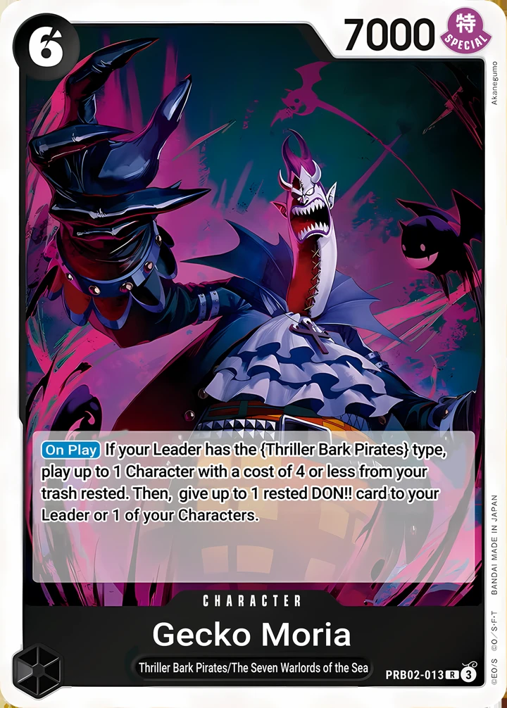 Gecko Moria (PRB02-013) One Piece card