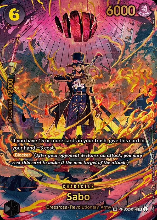 Sabo (PRB02-014_p2) SP One Piece card