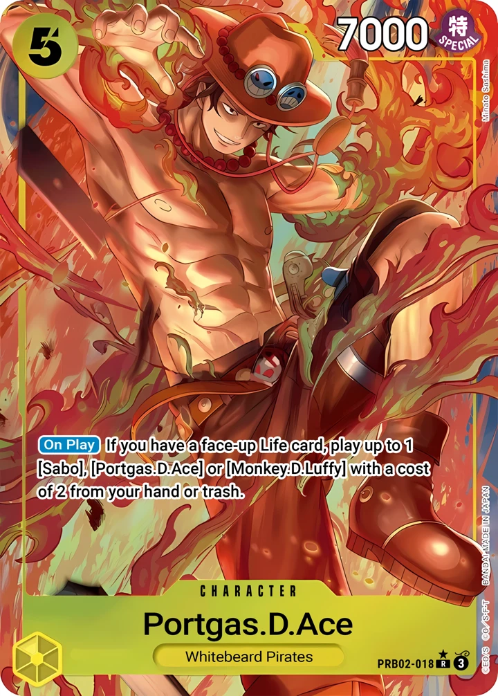 Portgas.D.Ace (PRB02-018_p1) Alt Art One Piece card