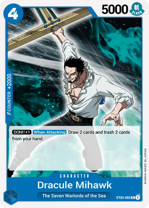 Dracule Mihawk (ST03-005) One Piece card
