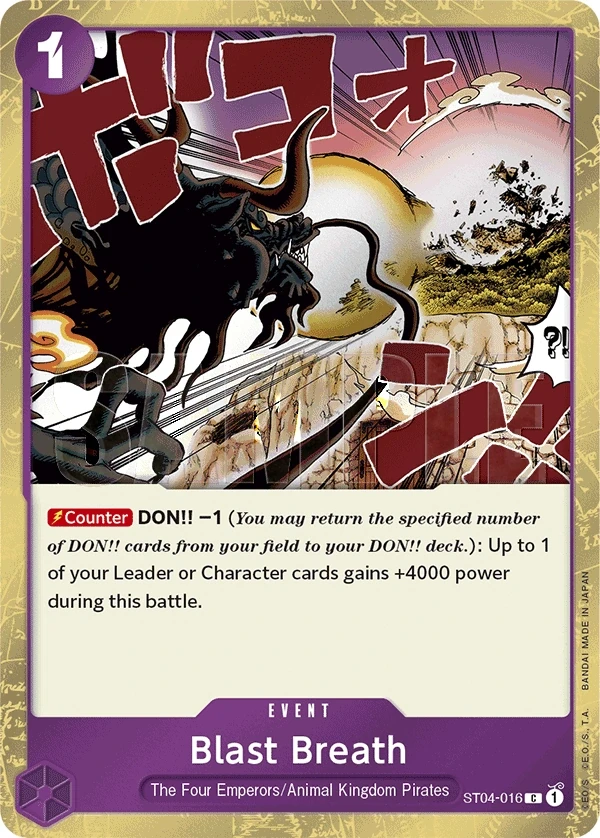 Blast Breath (ST04-016_p2) Alt Art One Piece card