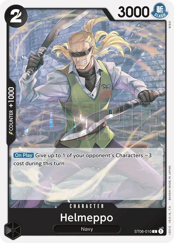 Helmeppo (ST06-010_r1) Reprint One Piece card