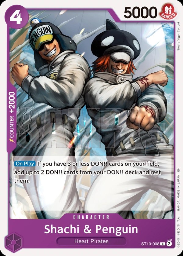 Shachi & Penguin (ST10-008_r1) Reprint One Piece card