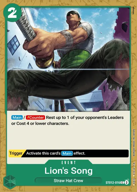 Lion Strike (ST12-016) One Piece card