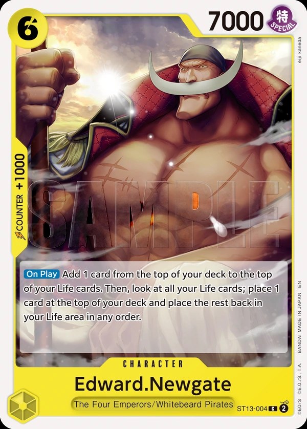 Edward.Newgate (ST13-004_r1) Reprint One Piece card