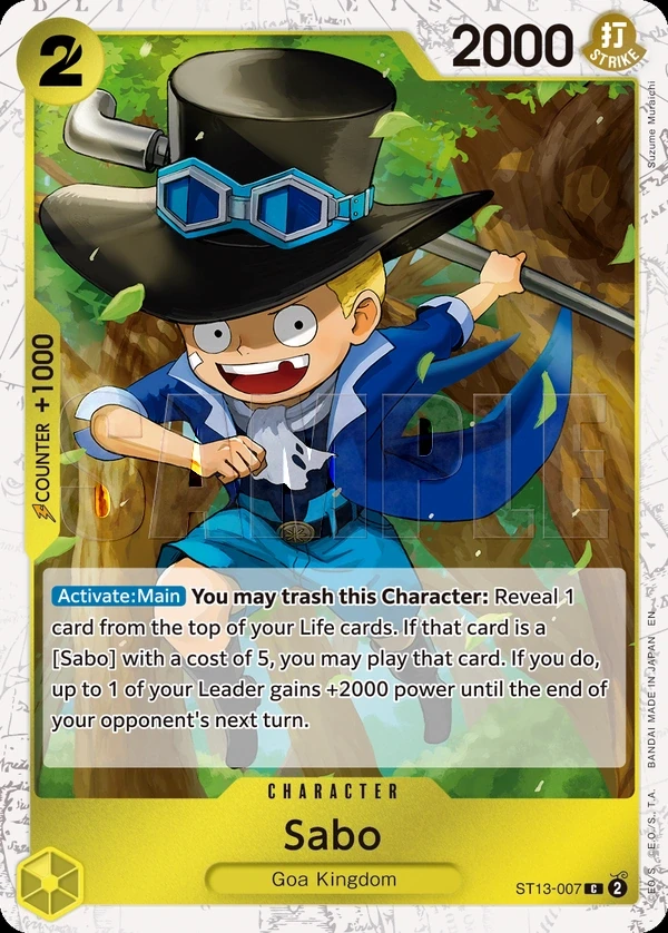 Sabo (ST13-007_p2) Alt Art One Piece card