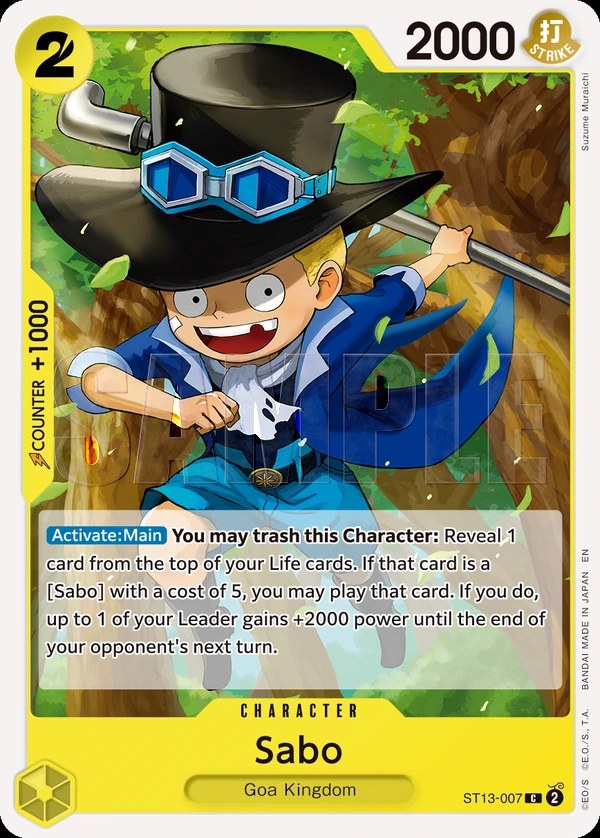 Sabo (ST13-007_r1) Reprint One Piece card