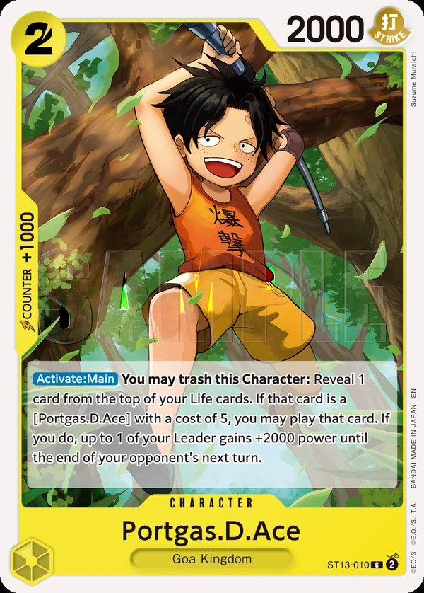 Portgas.D.Ace (ST13-010_r1) Reprint One Piece card