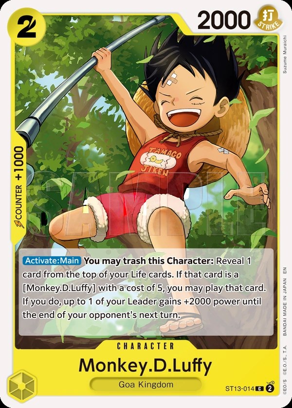Monkey.D.Luffy (ST13-014_r1) Reprint One Piece card
