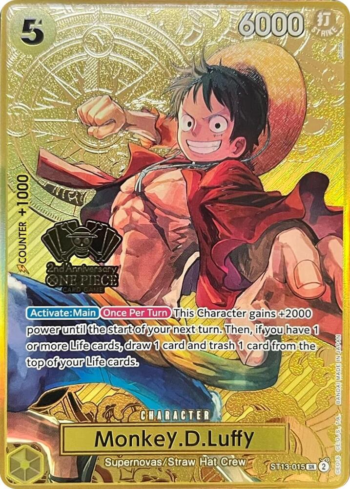 Monkey.D.Luffy (ST13-015_p2) Alt Art One Piece card