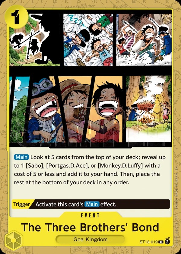 The Three Brothers' Bond (ST13-019_r1) Reprint One Piece card