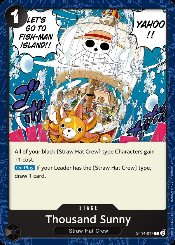 Thousand Sunny (ST14-017_r1) Reprint One Piece card