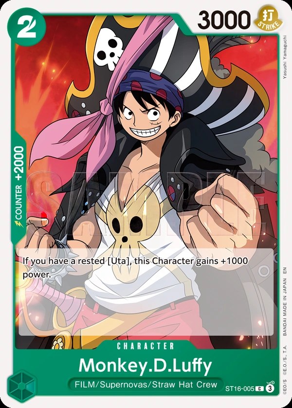 Monkey.D.Luffy (ST16-005_r1) Reprint One Piece card