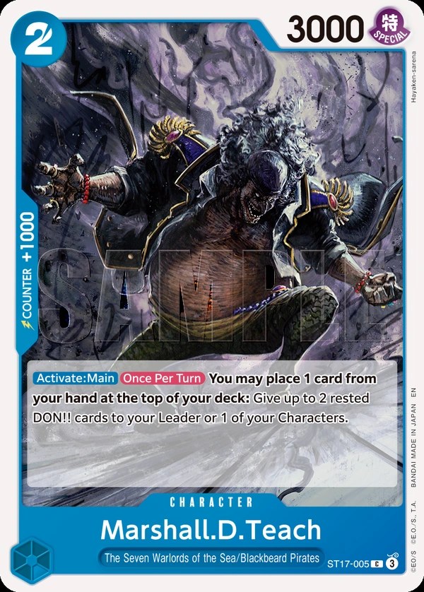 Marshall.D.Teach (ST17-005_r1) Reprint One Piece card
