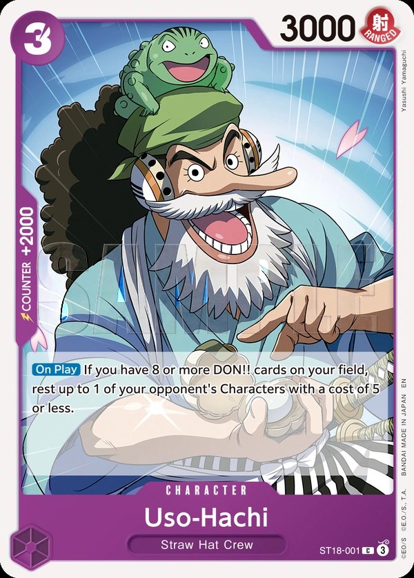 Uso-Hachi (ST18-001_r1) Reprint One Piece card