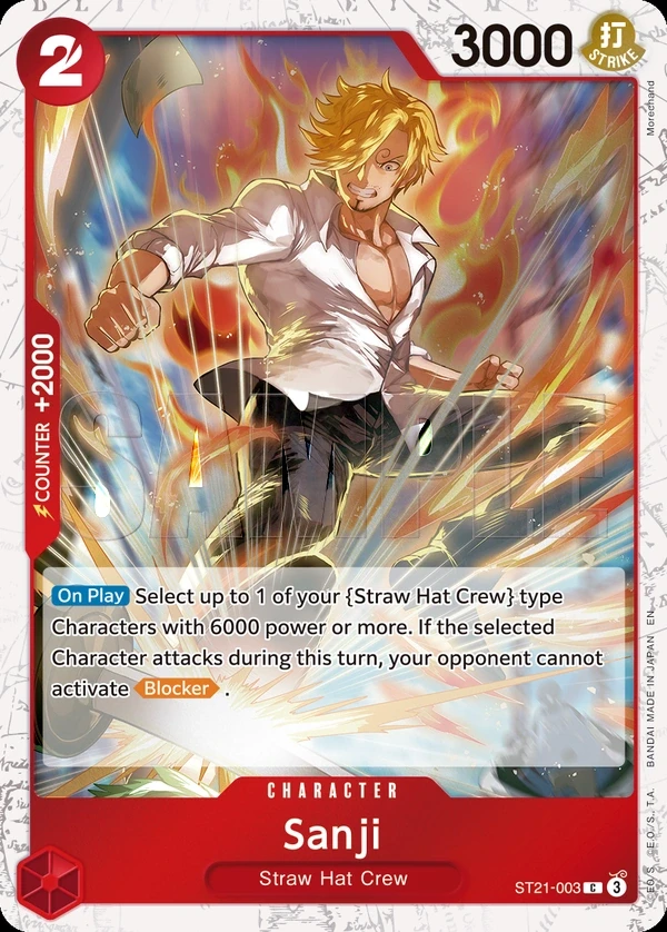 Sanji (ST21-003_p2) Alt Art One Piece card