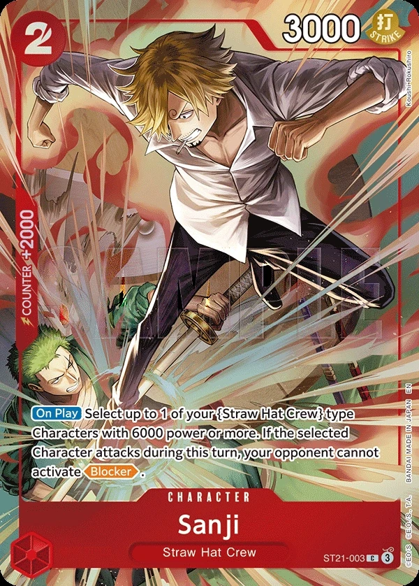 Sanji (ST21-003_p3) Alt Art One Piece card