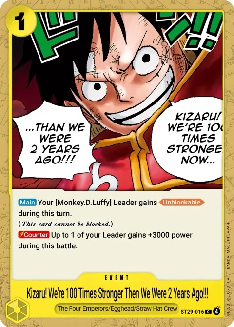 Kizaru!! Compared to Two Years Ago We're a Hundred Times Stronger Now!! (ST29-016) One Piece card