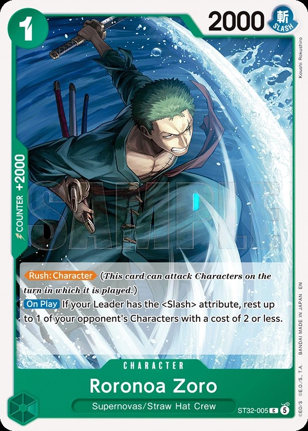 Roronoa Zoro (ST32-005) One Piece card