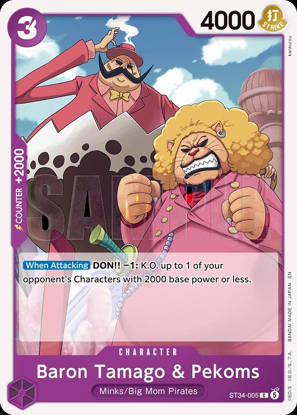Baron Tamago & Pekoms (ST34-005) One Piece card