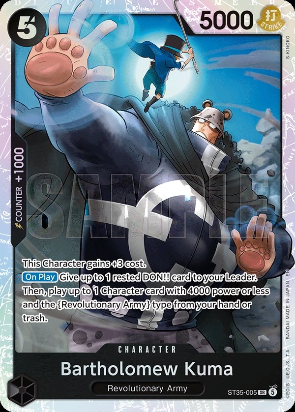 Bartholomew Kuma (ST35-005) One Piece card