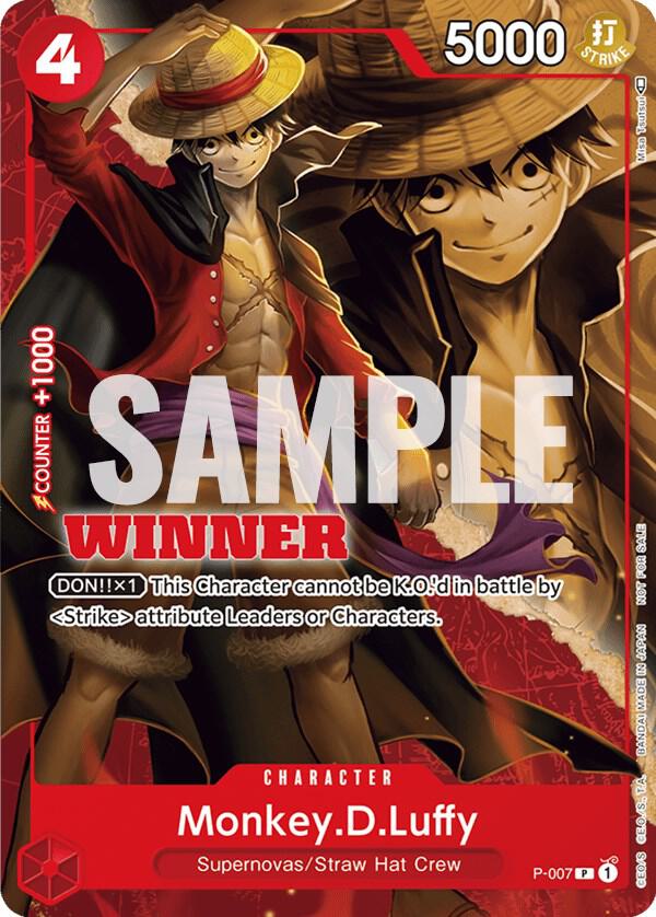 Monkey.D.Luffy - P-007 (Winner Pack Vol. 1) One Piece prize card