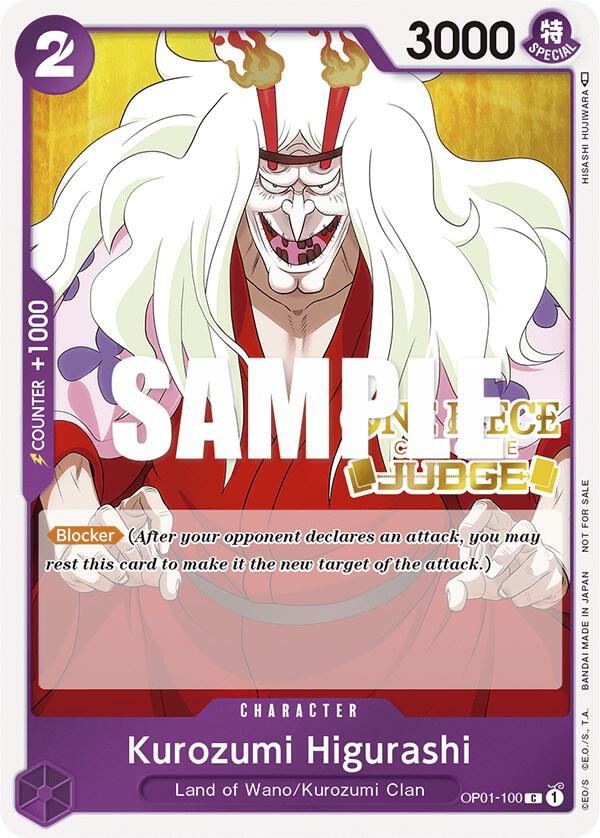 Kurozumi Higurashi (Judge) One Piece prize card