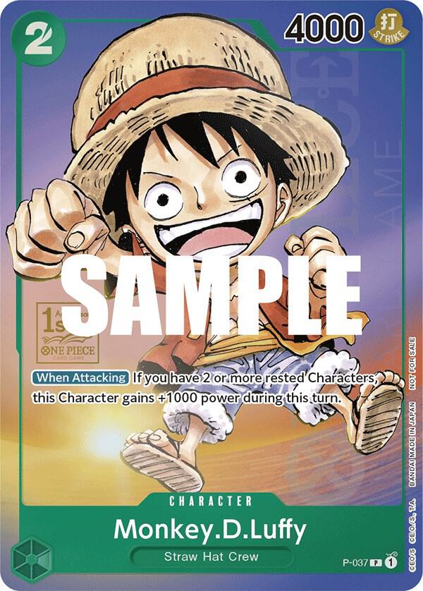 Monkey.D.Luffy (037) (1st Anniversary Tournament) One Piece prize card