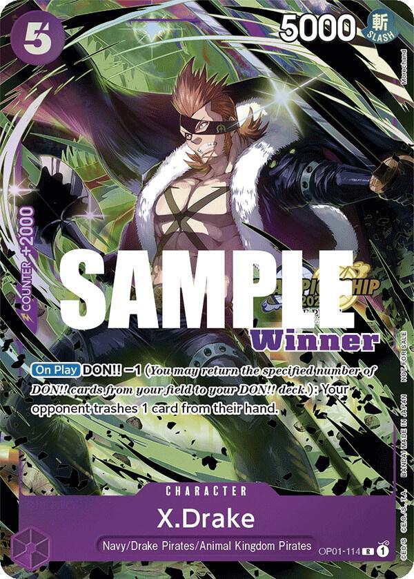 X.Drake (CS 2023 Top Players Pack) [Winner] One Piece prize card