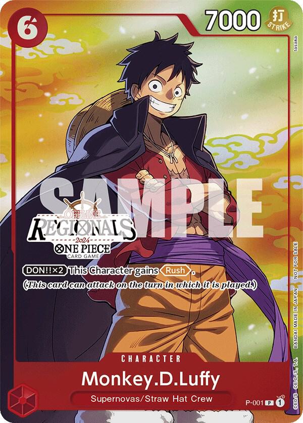 Monkey.D.Luffy (001) (Offline Regional 2024 Vol. 2) [Participant] One Piece prize card