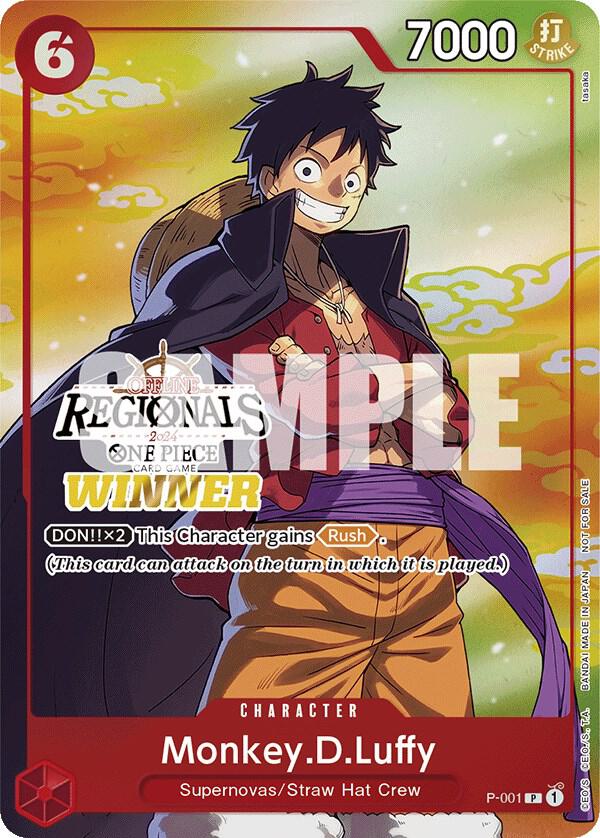 Monkey.D.Luffy (001) (Offline Regional 2024 Vol. 2) [Winner] One Piece prize card