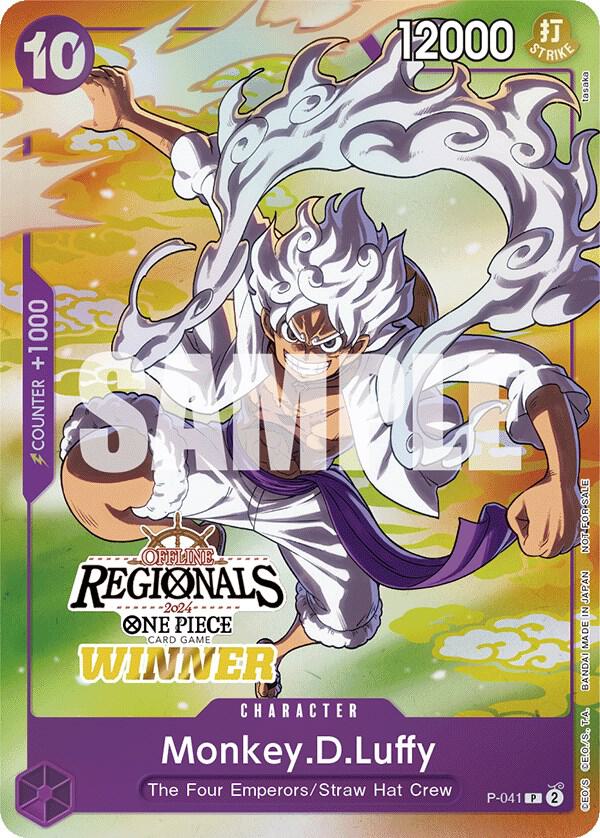 Monkey.D.Luffy (041) (Offline Regional 2024 Vol. 2) [Winner] One Piece prize card