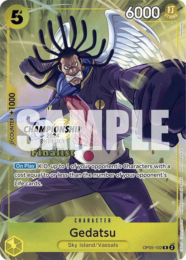 Gedatsu (Championship 2024 Finalist Card Set) One Piece prize card