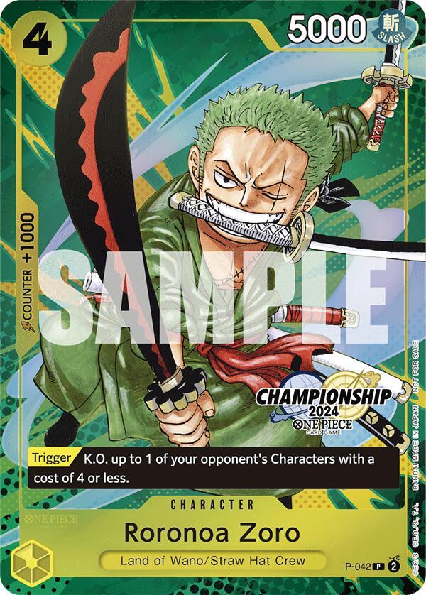 Roronoa Zoro (CS 2024 Event Pack Finalist) One Piece prize card