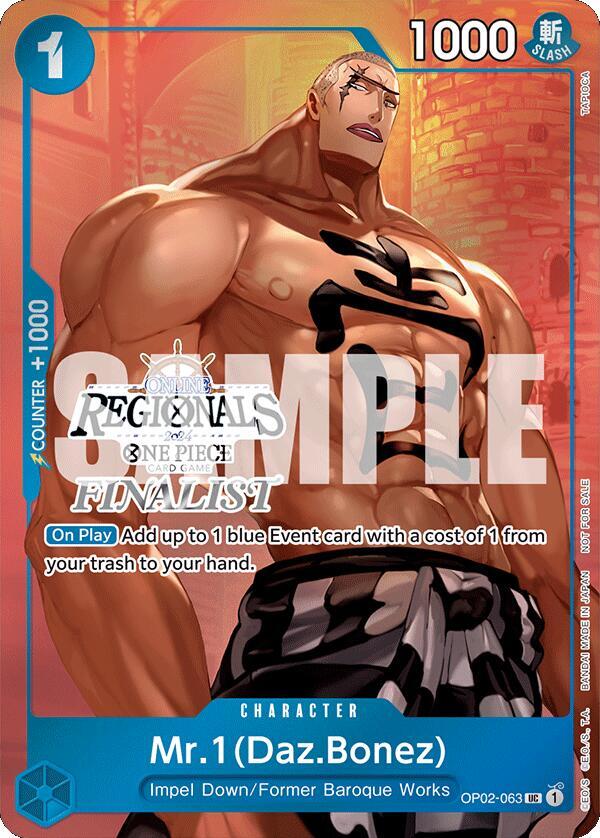 Mr.1 (Daz.Bonez) (Online Regional 2024 Vol. 3) [Finalist] One Piece prize card