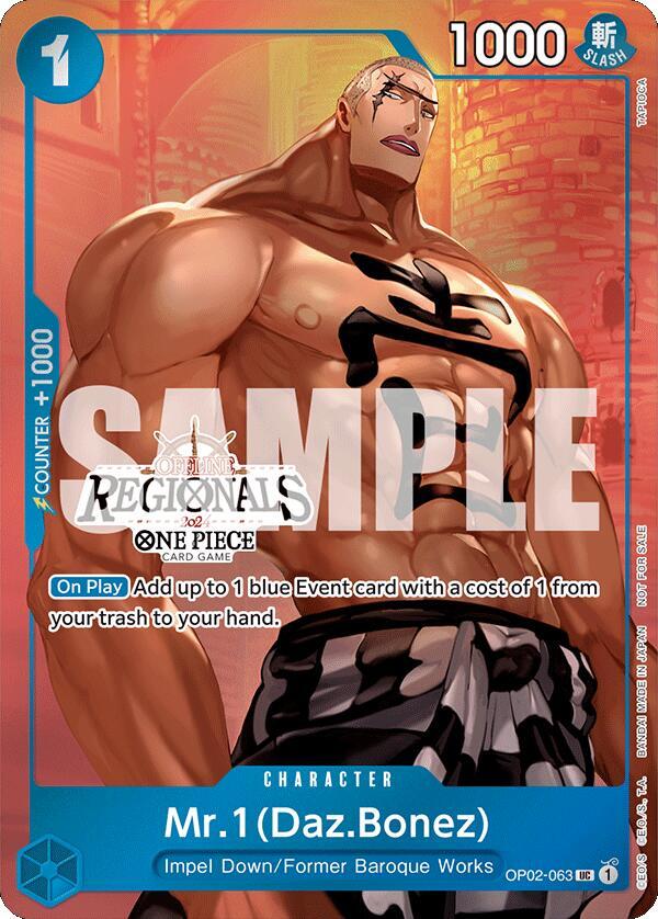 Mr.1 (Daz.Bonez) (Offline Regional 2024 Vol. 3) One Piece prize card