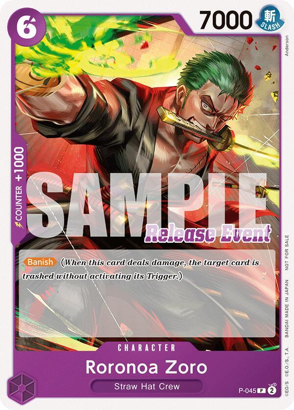 Roronoa Zoro (ST15 - ST20 Release Event Pack) One Piece prize card