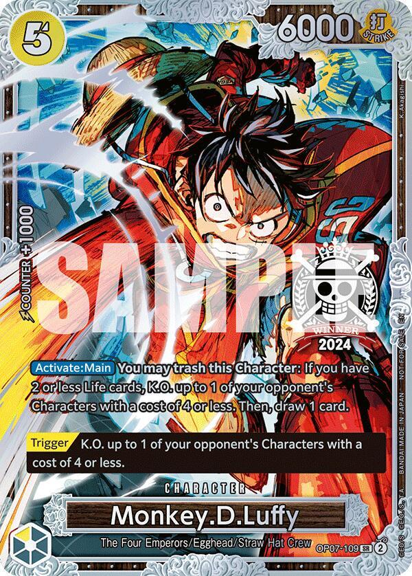 Monkey.D.Luffy (Championship 2024 World Final 2nd Place) One Piece prize card
