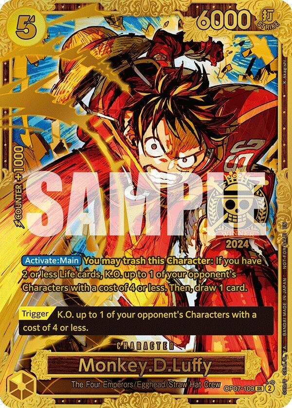 Monkey.D.Luffy (Championship 2024 World Final 1st Place) One Piece prize card