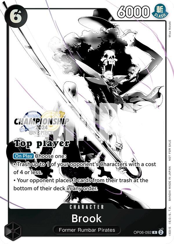 Brook (Championship 2024 Top Player Pack Vol. 2) One Piece prize card