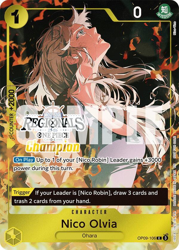 Nico Olvia (Online Regional Champion Card Set 2025 Vol.1) One Piece prize card