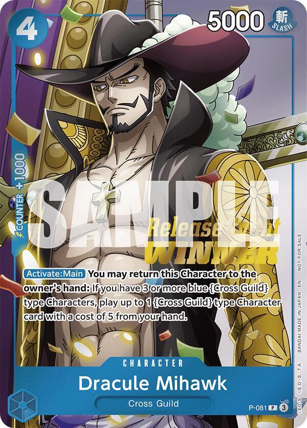 Dracule Mihawk (OP11 Release Event Winner) One Piece prize card